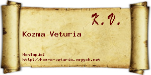 Kozma Veturia névjegykártya